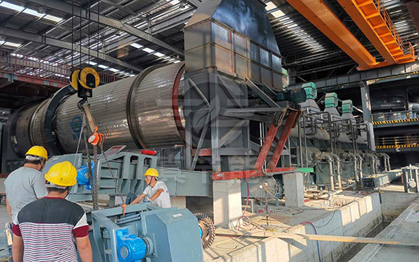 餐廚垃圾烘干機安裝現場