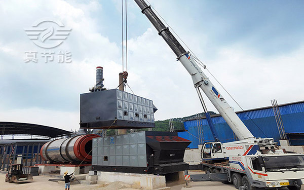 含銅污泥烘干機吊裝現場 含銅污泥烘干機吊裝現場